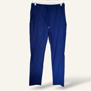 Medelita Men’s Small Navy Scrub Pants Zip Fly Drawstring Performance Medical